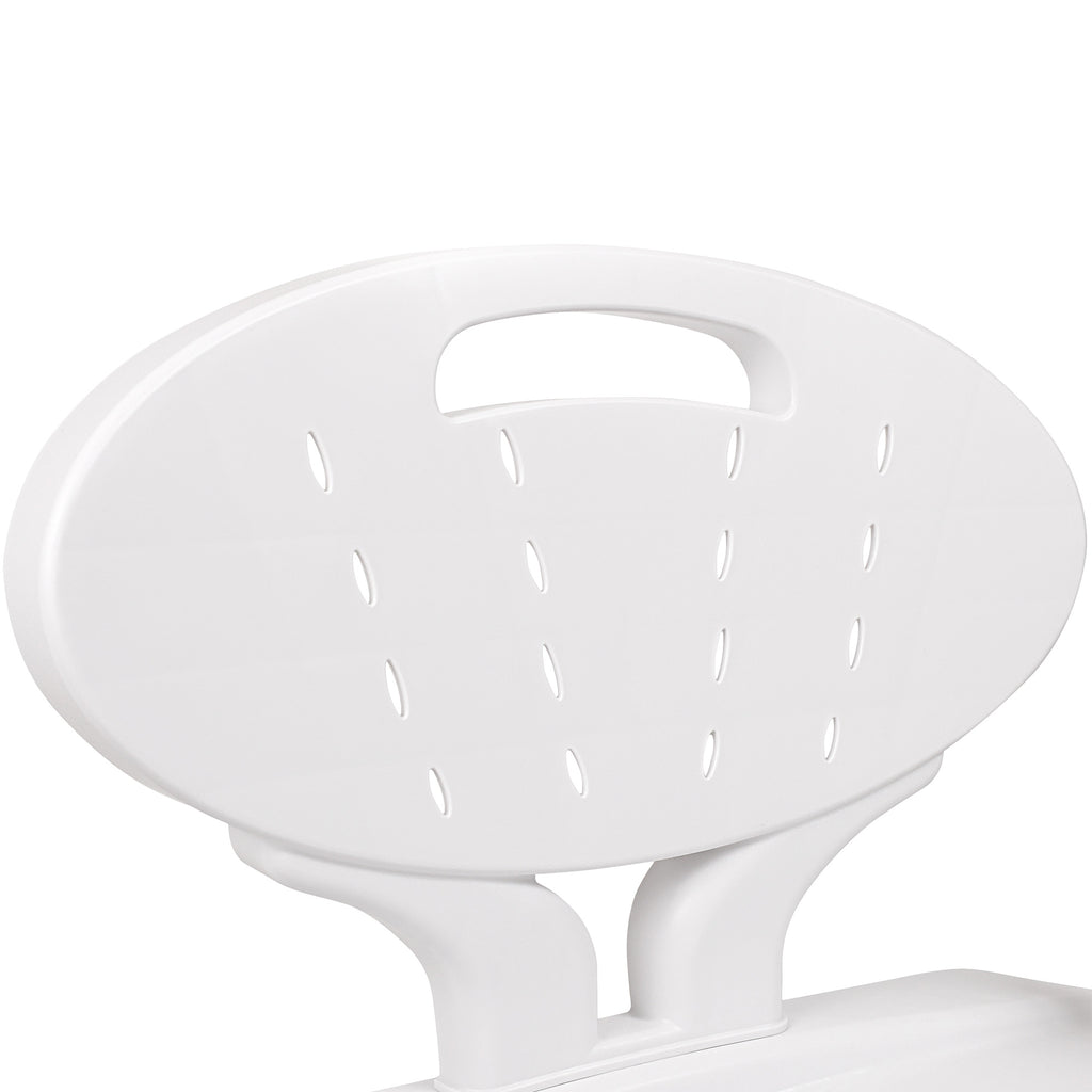 Vaunn Medical Wide Shower Chair Bathtub Seat with Armrests and Back, S