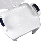 Vaunn Medical Wide Shower Chair Bathtub Seat with Armrests and Back, Supports up to 350 lbs, White, Tool-Free Assembly