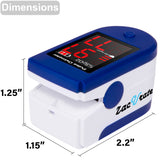 Zacurate Sapphire Blue Fingertip Pulse Oximeter Blood Oxygen Saturation Monitor - Med Shop and Beyond