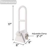 Dimensions of Vaunn bathtub safety rail shower grab bar handle