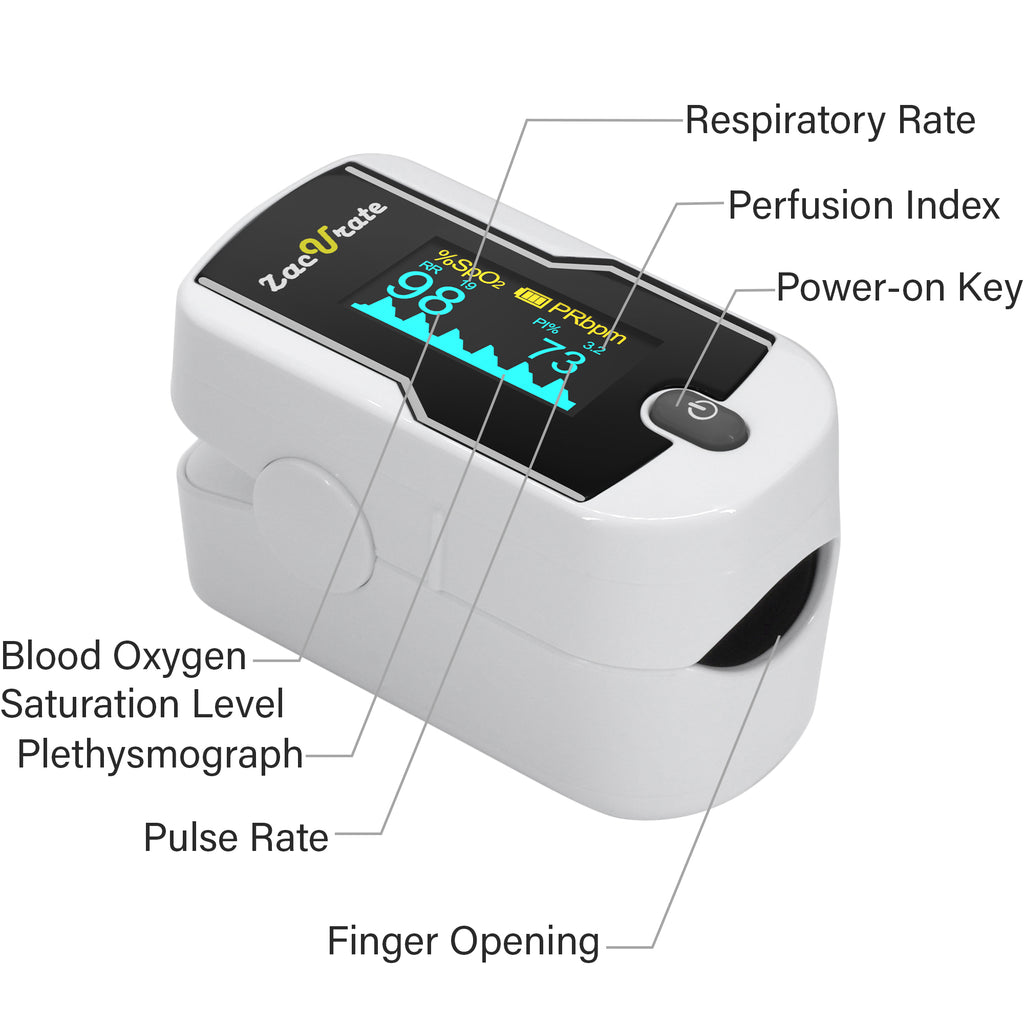 2024 Zacurate 500EB Wireless Bluetooth Fingertip Pulse Oximeter with Beyond Med Shop
