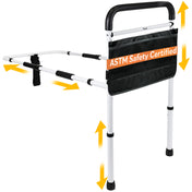 Vaunn Medical Adjustable Bed Assist Rail Handle and Hand Guard Grab Bar (ASTM F3186–17 Safety Standard)