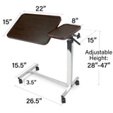 Tilt Medical Cart Overbed Table for Handicapped/Disabled