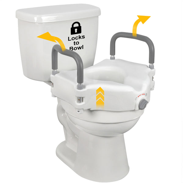 Commode Toilet Raised Toilet Seat With Handles For Seniors