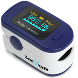 Zacurate 500B-B Wireless Bluetooth Fingertip Pulse Oximeter, Blood Oxygen Monitor with Free App, SpO2, Plethysmograph, and Perfusion Index Finger Oxygen Sensor