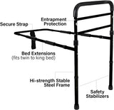Safety Bed rail ASTM F3186-17 Certified (Large-Black)