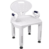 2023 New Vaunn Medical Wide Shower Chair Bathtub Seat with Armrests and Back, Supports up to 350 lbs, White, Tool-Free Assembly