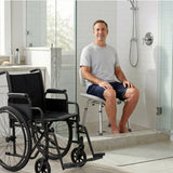 Vaunn Medical Tool-Free Assembly Bathtub Adjustable Shower Chair Seat Bench with Removable Back