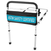 Vaunn Medical Adjustable Bed Assist Rail Handle and Hand Guard Grab Bar (ASTM F3186–17 Safety Standard)