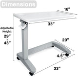 Deluxe Medical Cart Overbed Table for Handicapped/Disabled