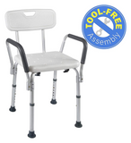 Tool Free Assembly - Shower Chair for Home and Medical Use