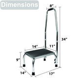 Dimensions of the Vaunn Foot Step Stool (With Handle)
