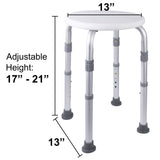 Dimensions of the Shower Tub Stool (Non-Rotating)