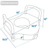 Dimensions of the Vaunn Toilet Safety Seat with Handles and Lock