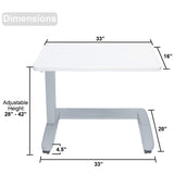 Dimensions of the Vaunn Medical Heavy Duty Overbed Bedside Table