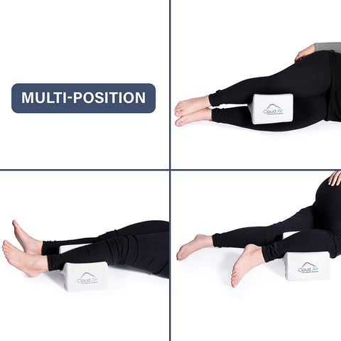 AUVON Contoured Leg Knee Pillow for Sleeping, Cooling Memory Foam Leg  Pillow for Sciatica, Back, Knee and Joint Pain Relief, Helps Spine  Alignment