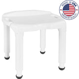 Vaunn Medical Tool-Free Assembly Spa Bathtub Adjustable Shower Chair, Bath Seat and Tub Bench