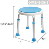 Dimensions of the Vaunn Medical Rotating Shower Tub Stool (360-degree swivel)