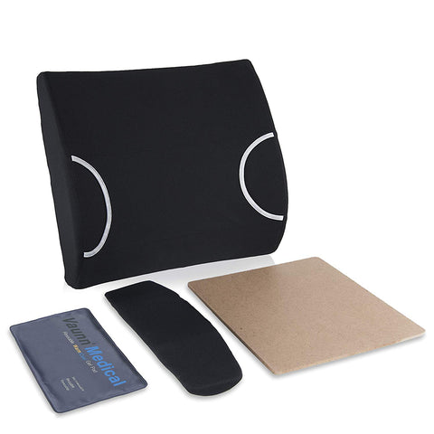 Vaunn Medical Lumbar Back Support Cushion Pillow Warm Cool Gel Pad – Beyond  Med Shop