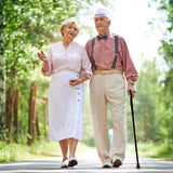 Elderly Couple using the Vaunn Folding Cane, Walking Stick
