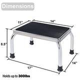 Dimensions of the Vaunn Foot Step Stool (No Handle)
