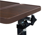 Handle of the Vaunn Medical Adjustable Height Tilt Tabletop Overbed Bedside Table