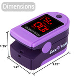 Zacurate 500DL Pro Series Fingertip Pulse Oximeter (Royal Purple) - Med Shop and Beyond